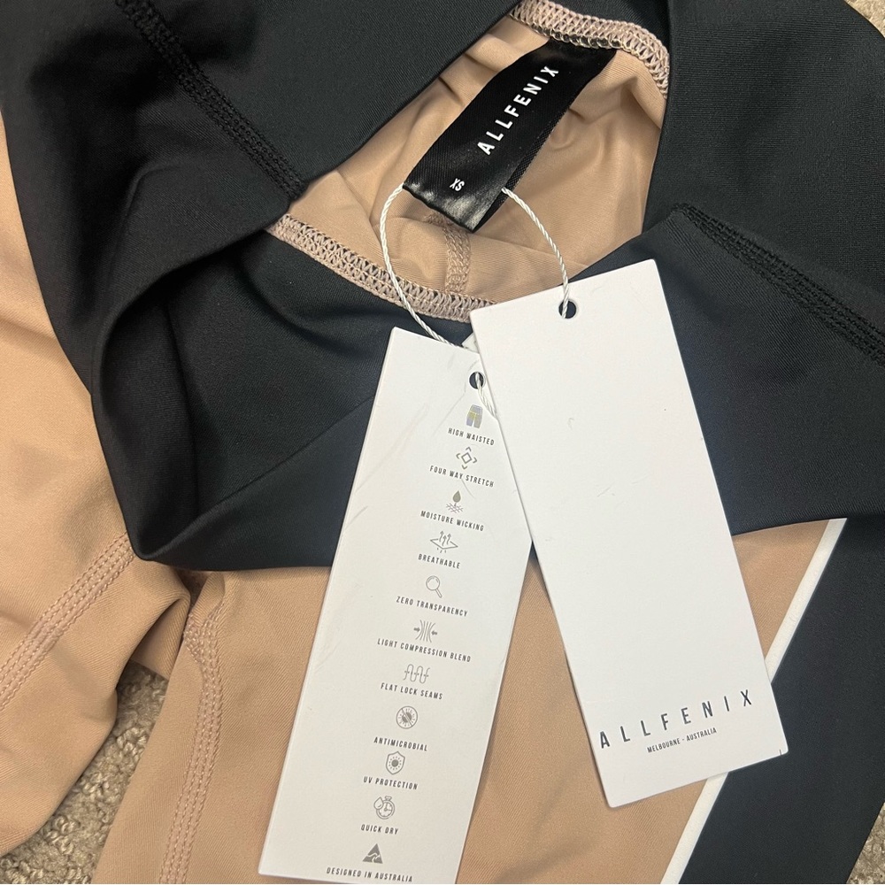 ALLFENIX • NWT! “Ivy” 7/8 Legging in Black & Taupe - Size XS - Picture 7 of 7